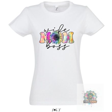 Mom wife boss polo noi fehér