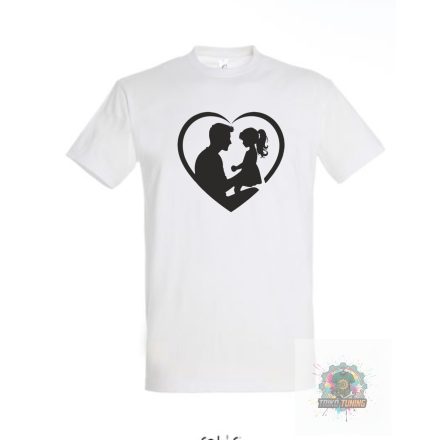 Apa Kislany szivben ferfi fehér