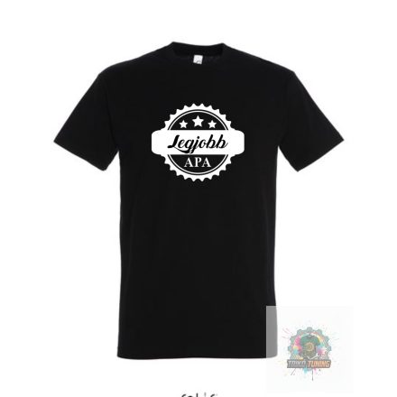 Legjobb apa feliratos polo APA0010 ferfi fekete
