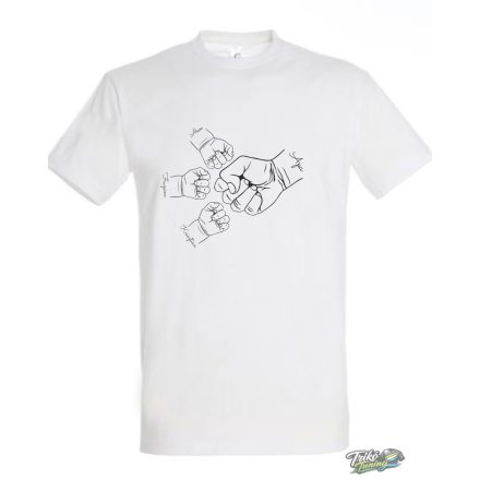 Kezek ökölben apa férfi fehér