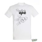 Szeretünk apa kezek ökölben férfi #1 fehér