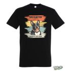 LIFE IS BETTER WITH A FRENCH BULLDOG FÉRFI PÓLÓ FEKETE