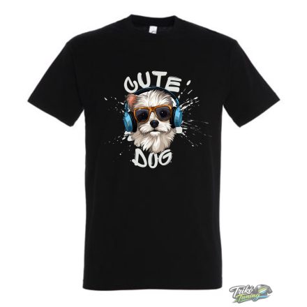 CUTE DOG FÉRFI PÓLÓ FEKETE