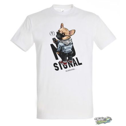 NO SIGNAL FÉRFI PÓLÓ FEHÉR