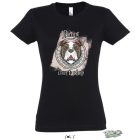 ADOPT DON'T SHOP NŐI PÓLÓ FEKETE