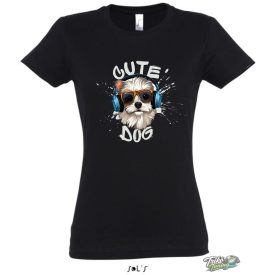 CUTE DOG NŐI PÓLÓ FEKETE