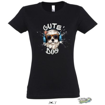 CUTE DOG NŐI PÓLÓ FEKETE