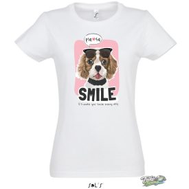 PLEASE SMILEY NŐI PÓLÓ FEHÉR