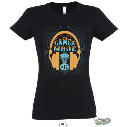 GAMER MODE ON NŐI PÓLÓ FEKETE