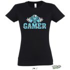 GAMER NŐI PÓLÓ FEKETE