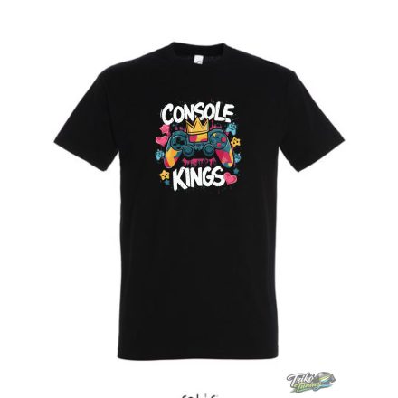 CONSOLE KINGS FÉRFI PÓLÓ FEKETE