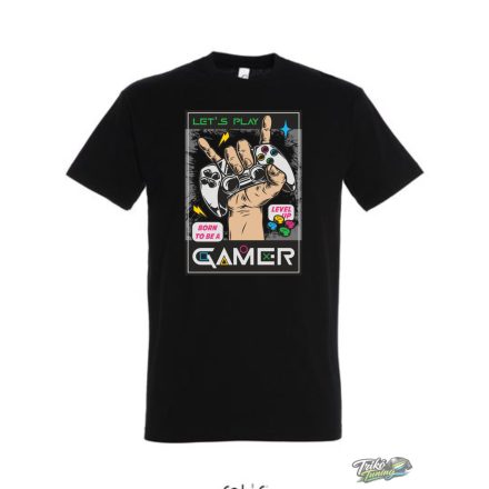 GAMER #3 FÉRFI PÓLÓ FEKETE