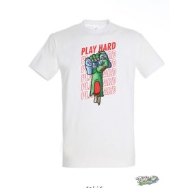 PLAY HARD FÉRFI PÓLÓ FEHÉR