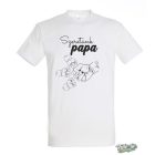 Szeretünk Papa kezek ökölben férfi #1 fehér
