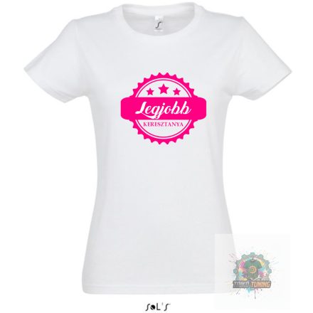 Legjobb Keresztanya noi polo 2 noi fehér