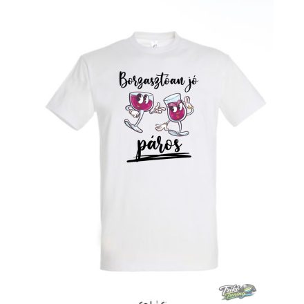 BORZASZTÓAN JÓ PÁROS FÉRFI PÓLÓ FEHÉR