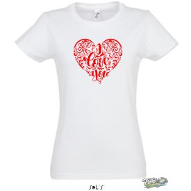 I LOVE YOU IN HEART NŐI PÓLÓ FEHÉR