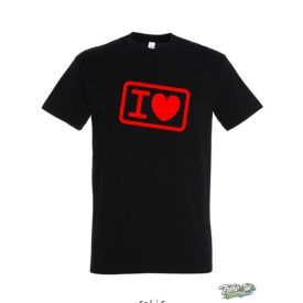 IHEART FÉRFI PÓLÓ  FEKETE