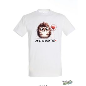 NO VALENTINE #6 FÉRFI PÓLÓ FEHÉR