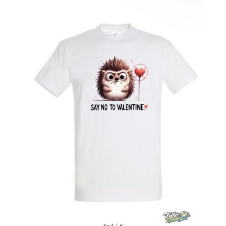NO VALENTINE #6 FÉRFI PÓLÓ FEHÉR