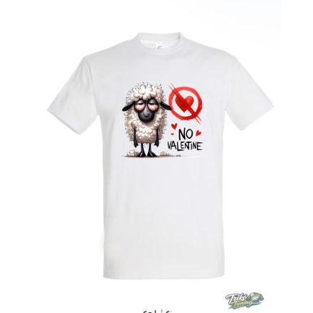 NO VALENTINE #8 FÉRFI PÓLÓ FEHÉR