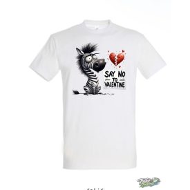 NO VALENTINE #14 FÉRFI PÓLÓ FEHÉR