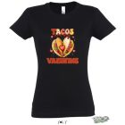 TACOS MY VALENTINE NŐI PÓLÓ FEKETE