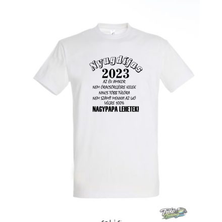NYUGDIJAS 202 AZ EV AMIKOR FERFI POLO ferfi fehér