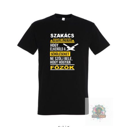 Szakacs Figyelmeztetes ferfi fekete