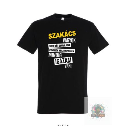 Szakacs vagyok hogy idot sporoljunk ferfi fekete