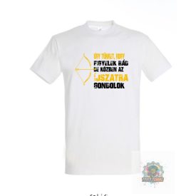 Ugy tunhet hogy figyelek rad ijaszos polo ferfi fehér