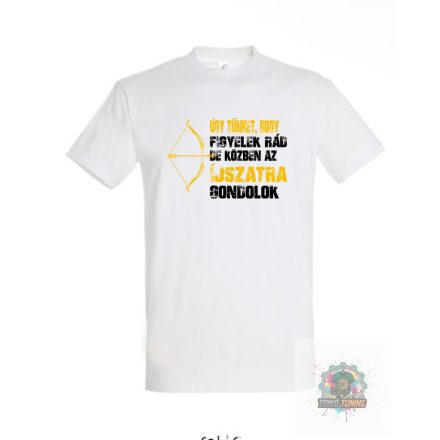 Ugy tunhet hogy figyelek rad ijaszos polo ferfi fehér