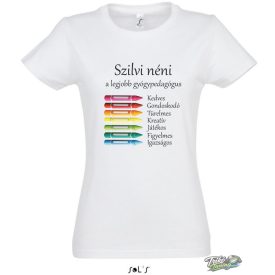 NEVES LEGJOBB GYOGYPEDAGOGUS POLO noi fehér