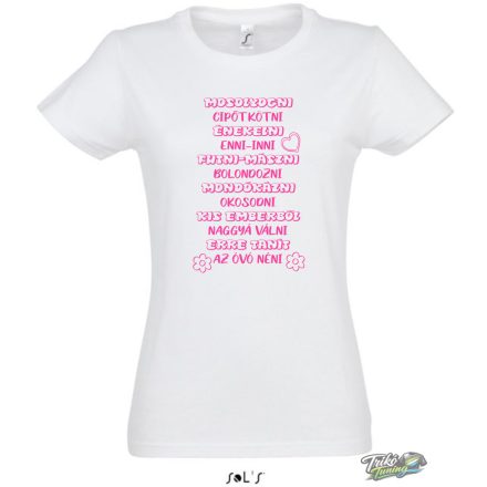 ÓVÓ NÉNIS CUKI PÓLÓ NŐI PÓLÓ FEHÉR