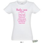 DADUS NÉNIS CUKI PÓLÓ #1 NŐI PÓLÓV FEHÉR