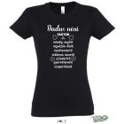 DADUS NÉNIS CUKI PÓLÓ #1 NŐI PÓLÓ FEKETE