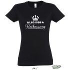 LEGJOBB FŐNÖKASSZONY NŐI PÓLÓ FEKETE