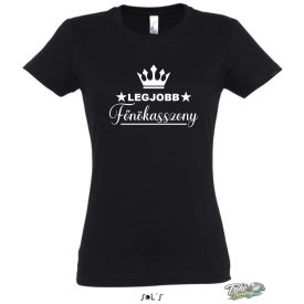 LEGJOBB FŐNÖKASSZONY NŐI PÓLÓ FEKETE
