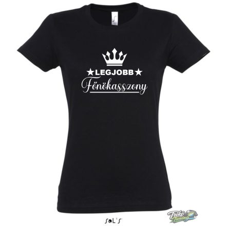 LEGJOBB FŐNÖKASSZONY NŐI PÓLÓ FEKETE