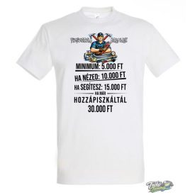 VÍZSZERELŐ ÓRADÍJAK FÉRFI PÓLÓ FEHÉR